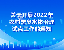關于開展2022年農村黑臭水體治理試點工作的通知